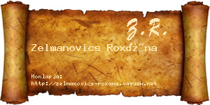 Zelmanovics Roxána névjegykártya