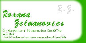 roxana zelmanovics business card